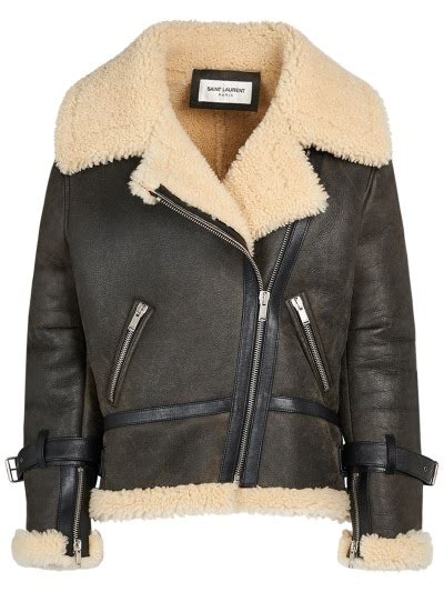 knit shearling jacket ysl|SAINT LAURENT Shearling jacket .